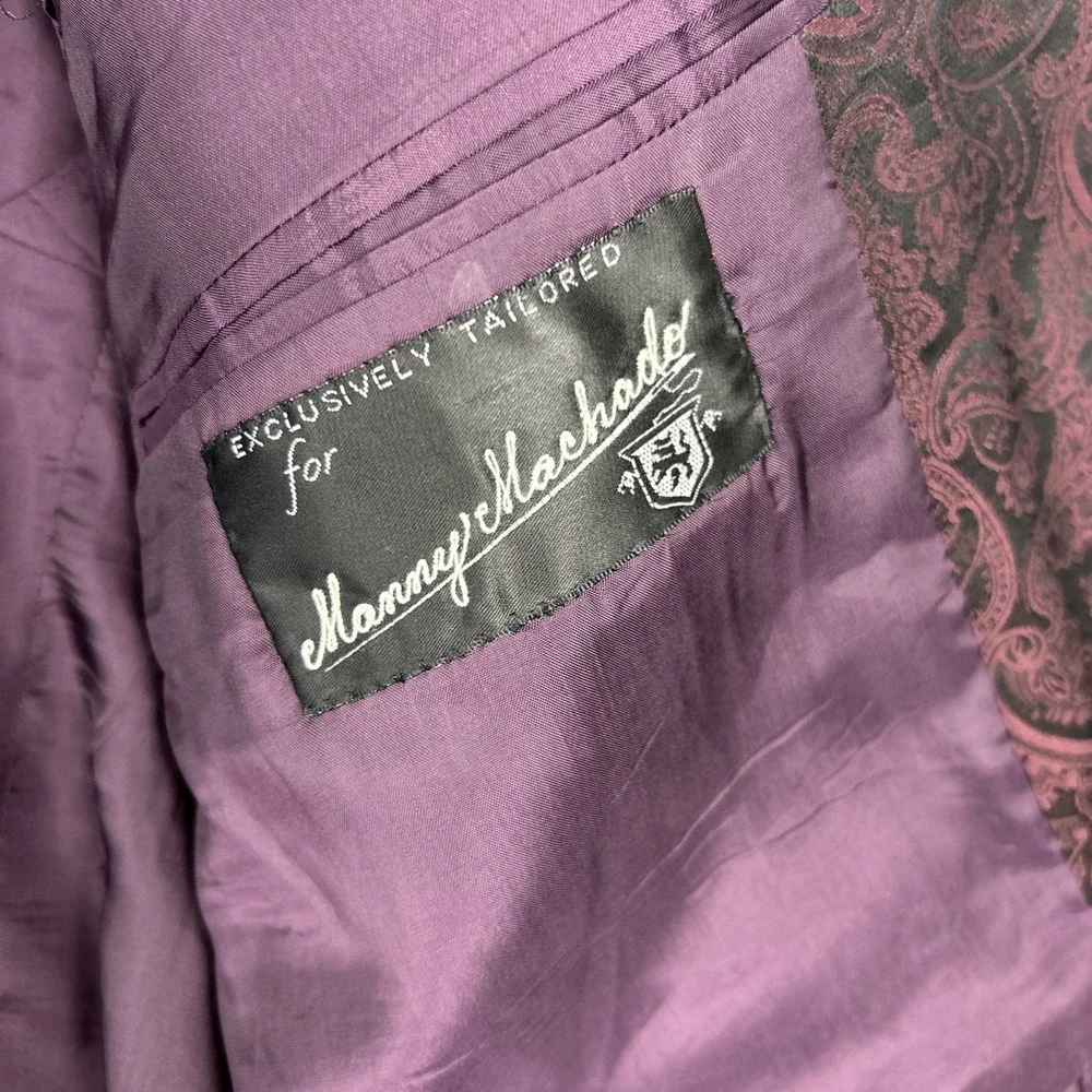 Raphael Wardrobe Design Dinner‎ Jacket Jacquard Paisley 40R Hand Tailored